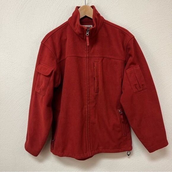 Duluth Trading Co Men's Full Zip Fleece Jacket In Red Size S - Picture 1 of 7
